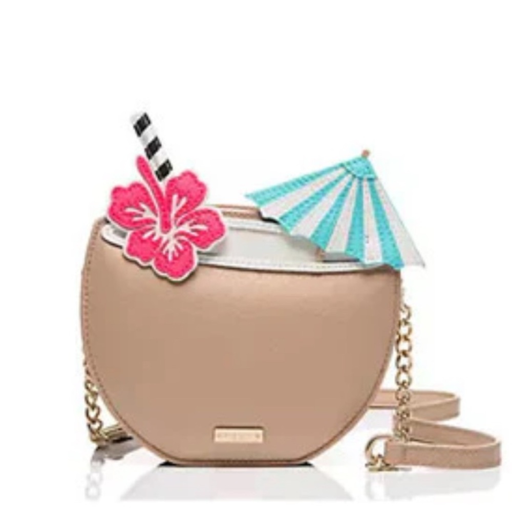 HTF Kate Spade New York Breath Of Fresh Air Coconut Drink Crossbody Bag RARE